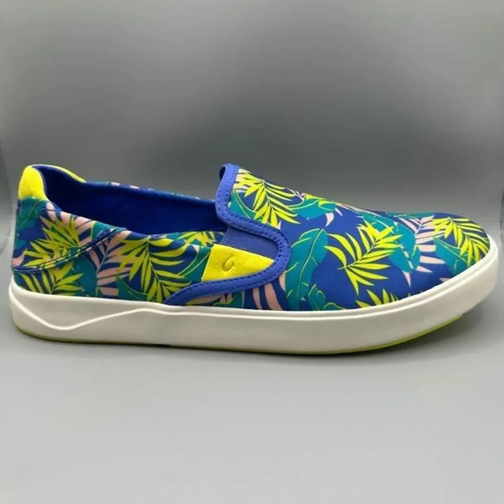 OluKai Lae'ahi Pa'i Men Size 11 Sunset Blue Aloha Slip On Shoes 10444-9HHA NEW